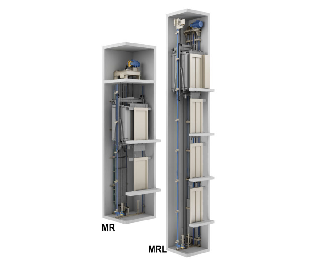 μηχανικός ανελκυστήρας MRL